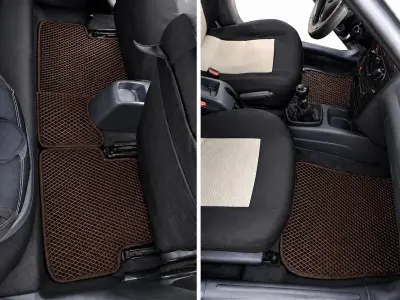Килимки EVA (коричневі) для Daewoo Lanos