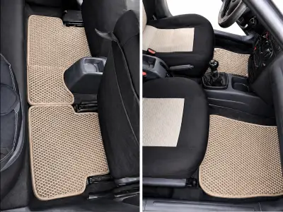 Килимки EVA (бежеві) для Daewoo Lanos