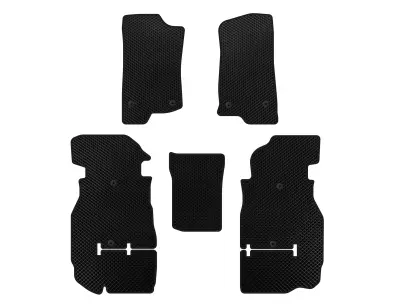 Килимки EVA (Rubicon Unlimited/5-ти дверний, Чорний) для Jeep Wrangler