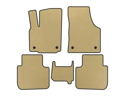 Килимки EVA (2 ряди, 7-ми місний, Бежевий) для Volkswagen Atlas (Terramont)
