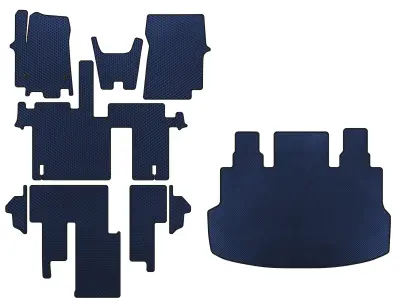 Килимки EVA (повний салон, 1+1,5/9-ти місний, Синій) для Hyundai Staria