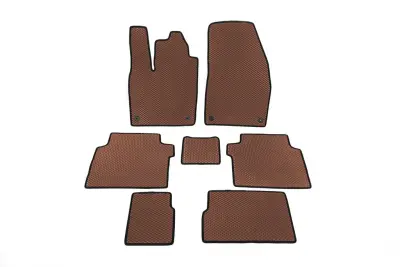 Килимки EVA (Коричневі) 2 ряди для Volkswagen ID.6
