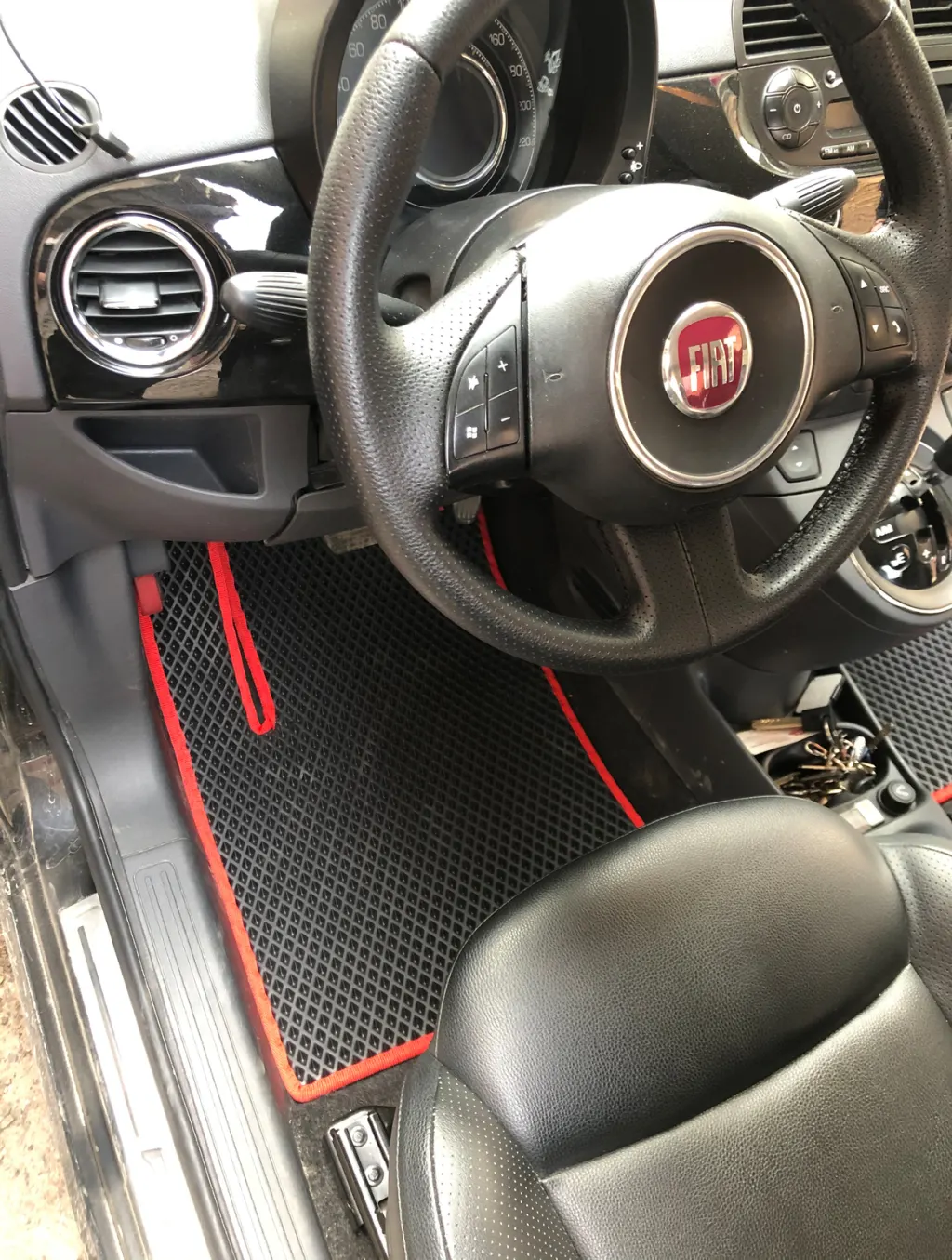 Килимки EVA (Для 500, чорні) для Fiat 500/500L